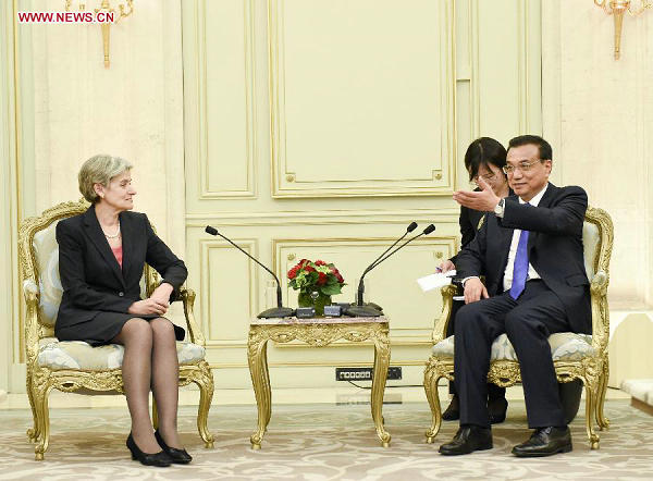 李克強會見聯(lián)合國教科文組織總干事博科娃